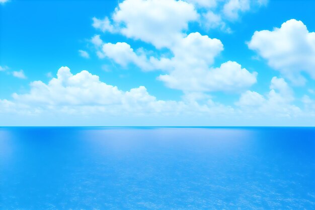 wolk op blauwe lucht en zee