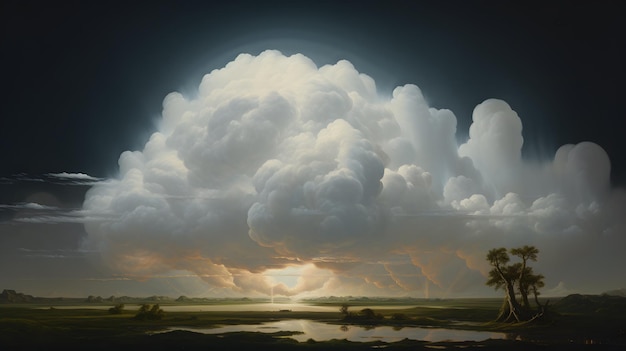 Wolken achtergrondbehang kleurrijk hemelontwerp