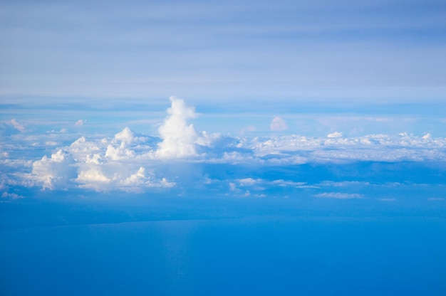 Wolken in de blauwe hemel