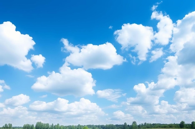 Wolken in de blauwe hemel