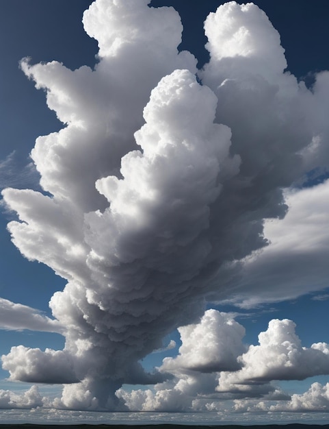 Wolken in verschillende vormen, textuur en patronen van de hemelachtergrond