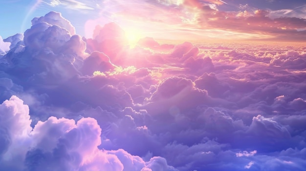 Wolken lucht achtergrond illustratie gegenereerd door ai