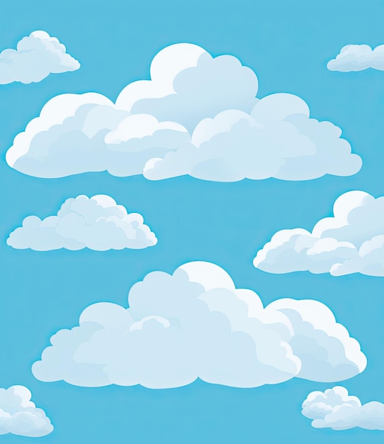 Wolken op blauwe achtergrond Vectorillustratie