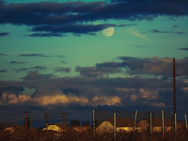 Foto wolken over het landschap