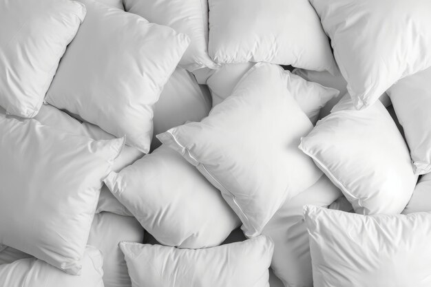 Foto wolkenachtige troost allwhite pillowscape