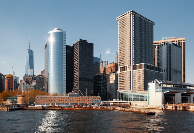 Wolkenkrabbers en gebouwen in Manhattan. Architectuur van Manhattan en New York City