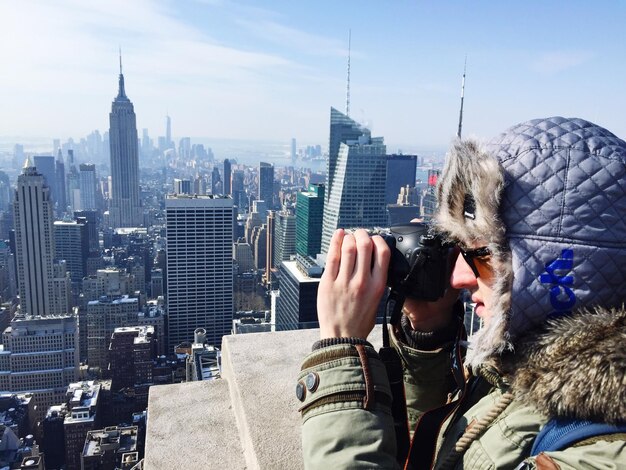 Foto wolkenkrabbers in de stad