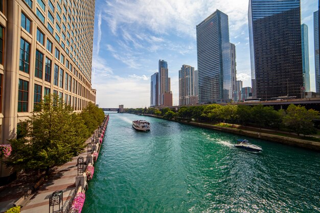 Wolkenkrabbers in het centrum van Chicago