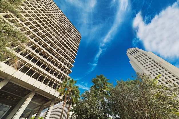 Wolkenkrabbers in het centrum van Los Angeles, Californië