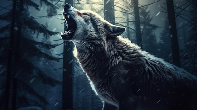 wolves howl at night