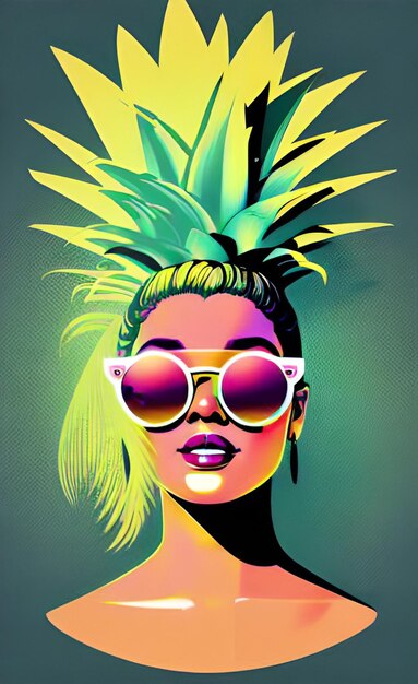 woman ananas style