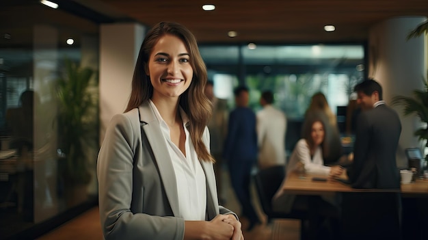 Woman are shaking hands in office Collaborative teamworkBusiness professionals