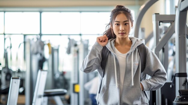 写真 ジムにいる女性