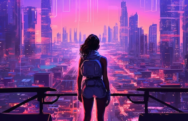 Wallpaper : cyberpunk, women, assassins, rooftops, bokeh, city lights,  clouds, sky, short hair 2912x1632 - alx - 2232838 - HD Wallpapers - WallHere