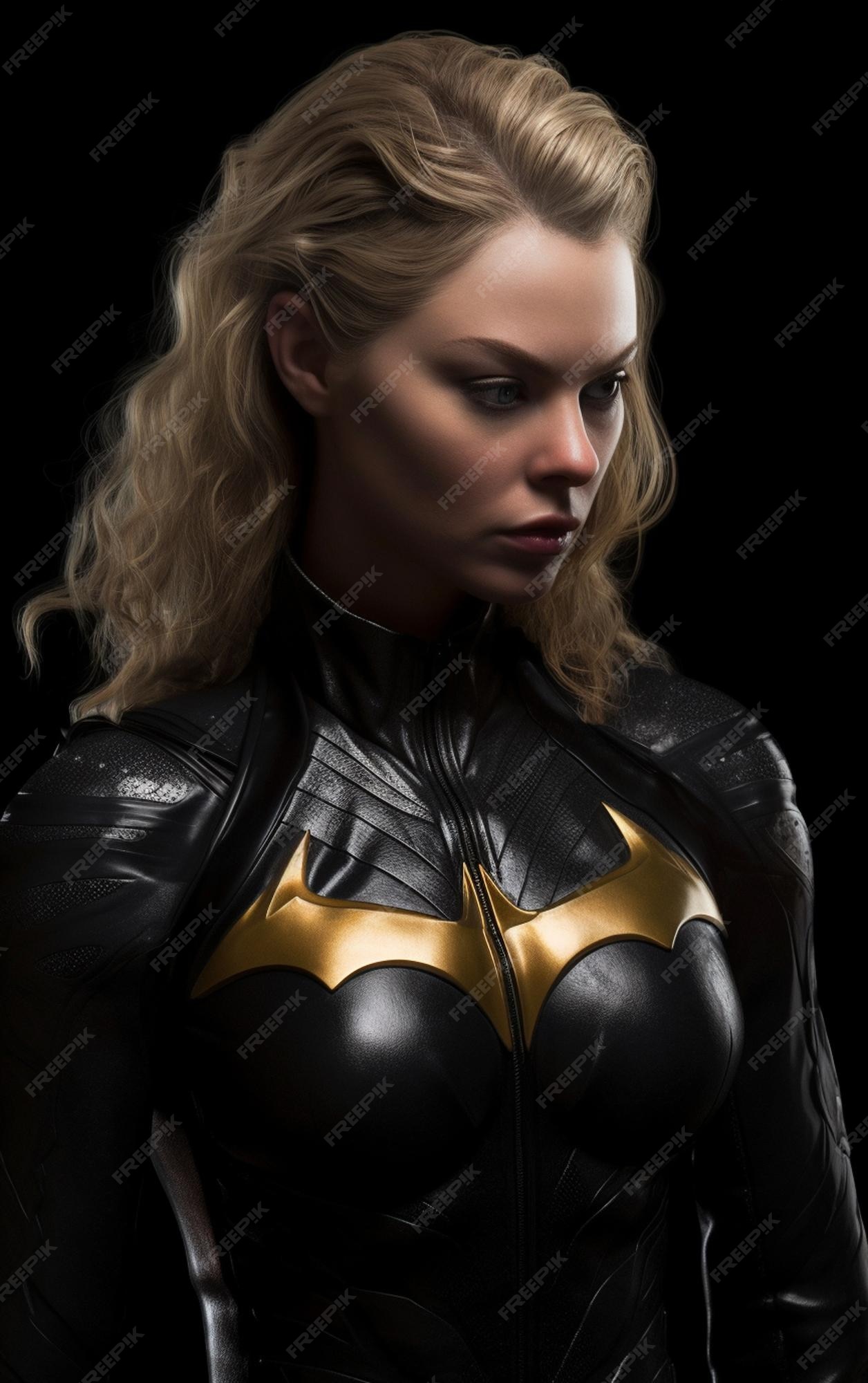 Premium AI Image | A woman in a batman costume