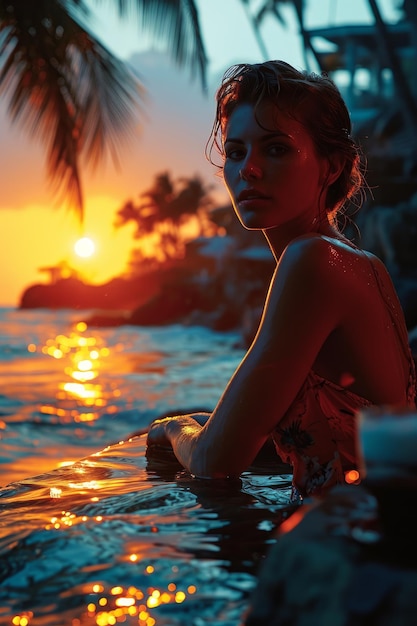 woman on the beach