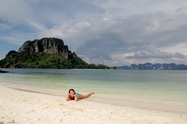 Woman on the beach