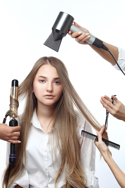 Woman in a beauty salon Conceptual photo