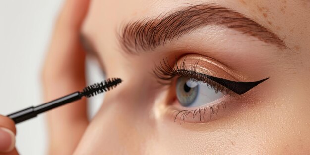 A woman blending eyeshadow colors for a smokey eye look promoting eyeshadow blending skills