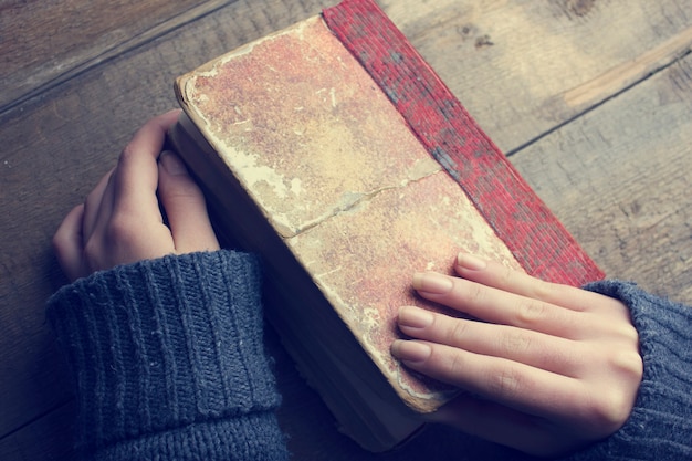 Woman and book