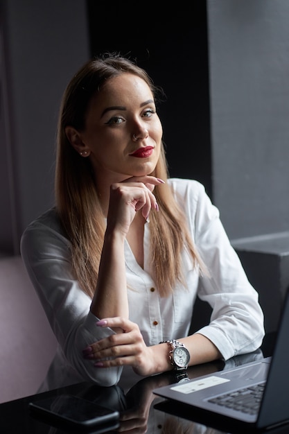 Woman in business. Portrait of confident pretty young business woman.