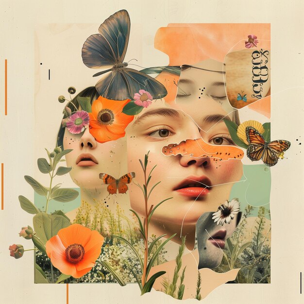 a woman and butterflies are shown with the words  b  on the bottom