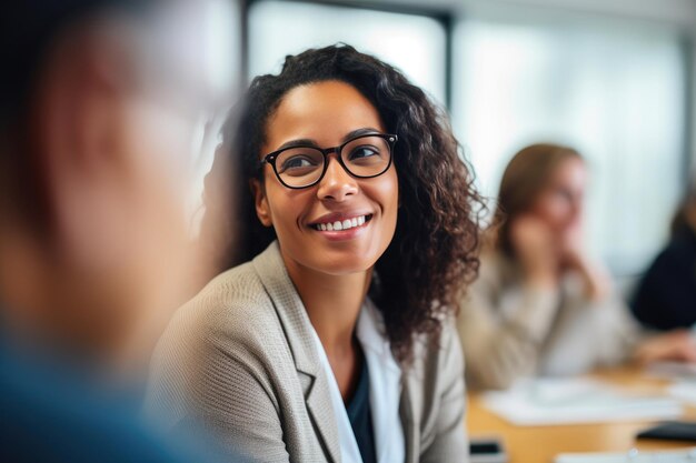 A Woman in Charge Leading with Precision