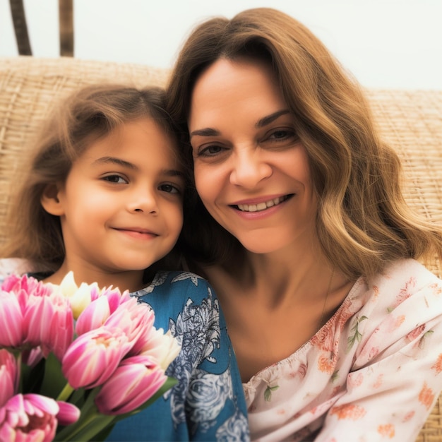 Foto una donna e un bambino sorridono e la donna la tiene in braccio.