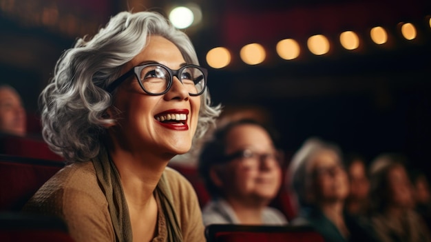 woman in the cinema