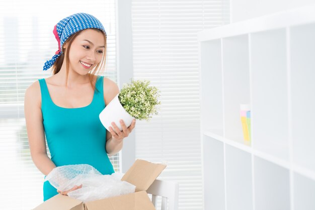 woman cleaning