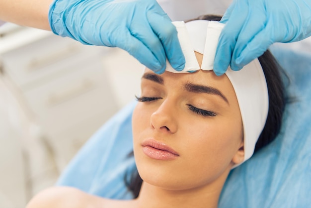 Woman at the cosmetician