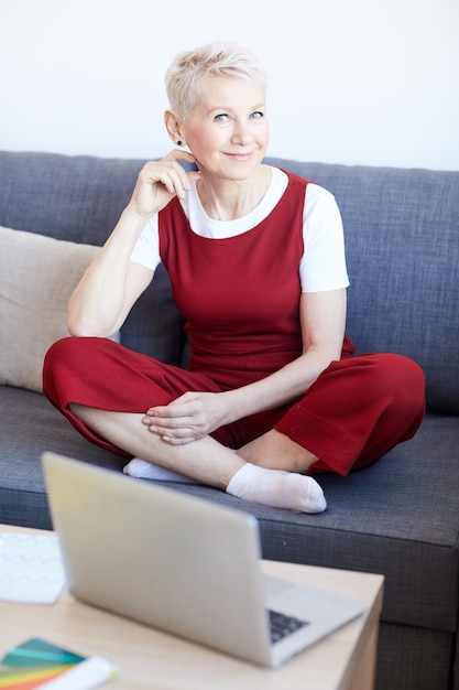 Woman on couch