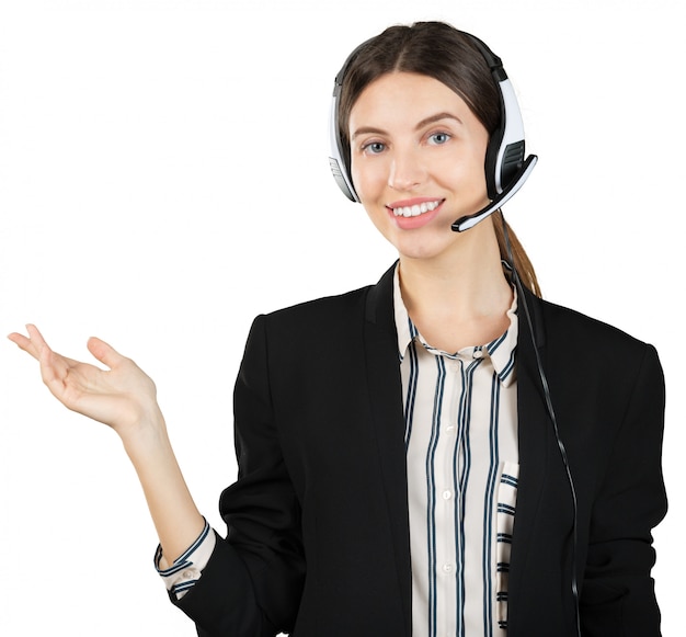 Woman customer service worker