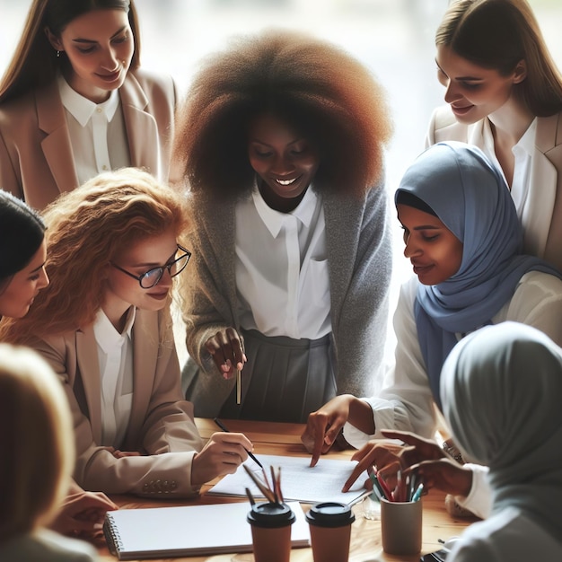 Woman day multiethnic woman meeting moment