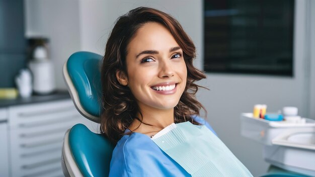 Woman at the dentist