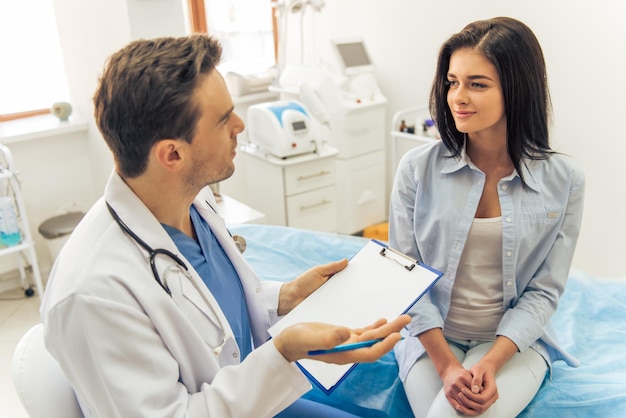 Woman at the doctor