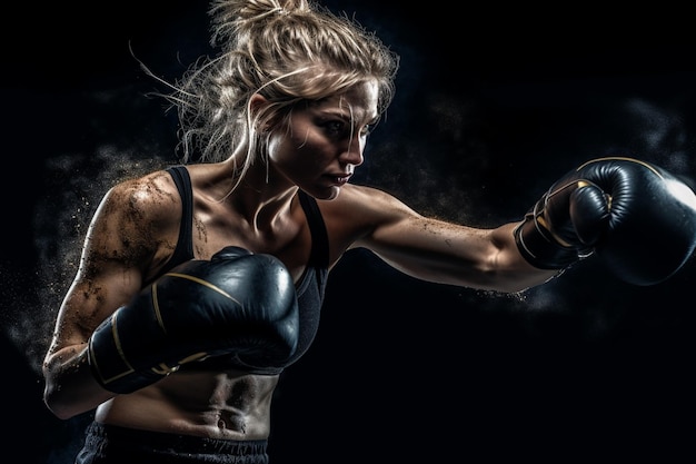 woman doing boxing