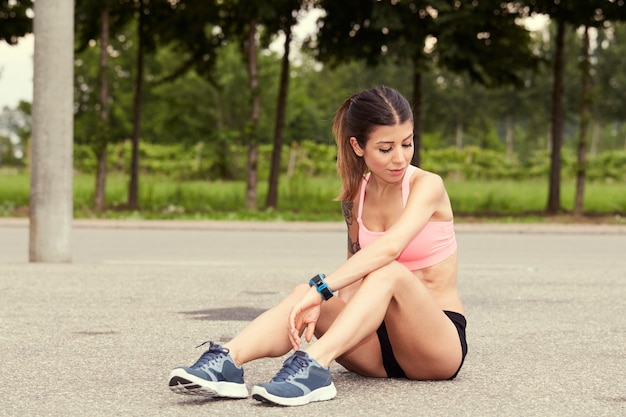 Woman doing exercises