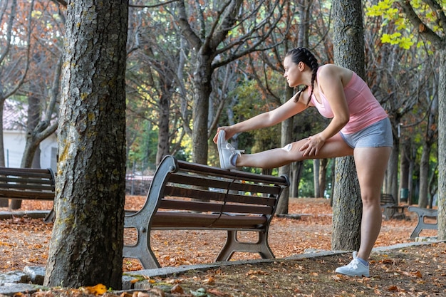 Woman doing sports outdoors