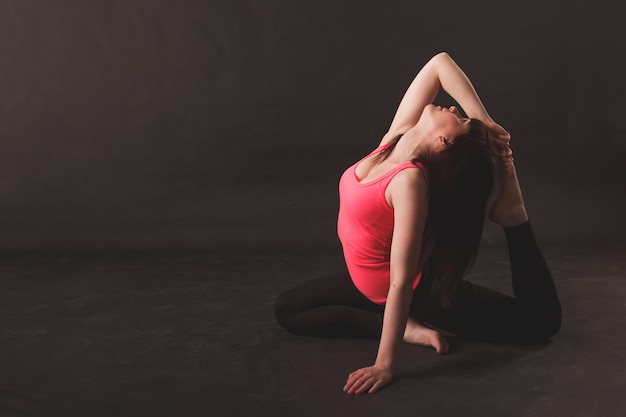 Woman doing stretching exercises