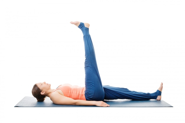 Woman doing yoga asana Uttanpadasana