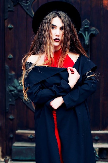 Woman dressed in costume during Halloween