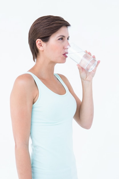 Woman drinking glass of water 