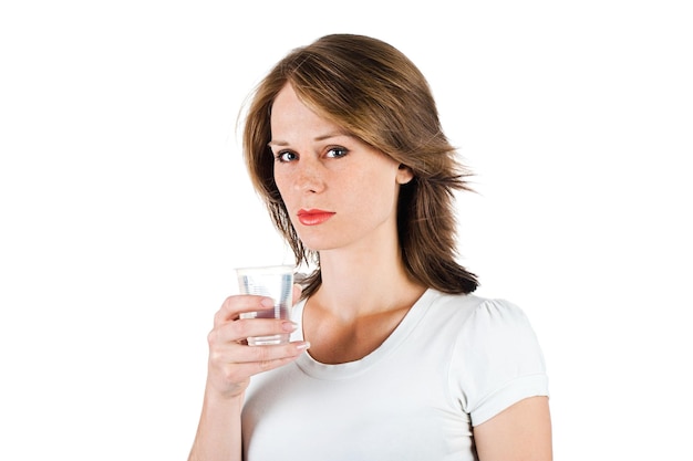 Woman drinking water