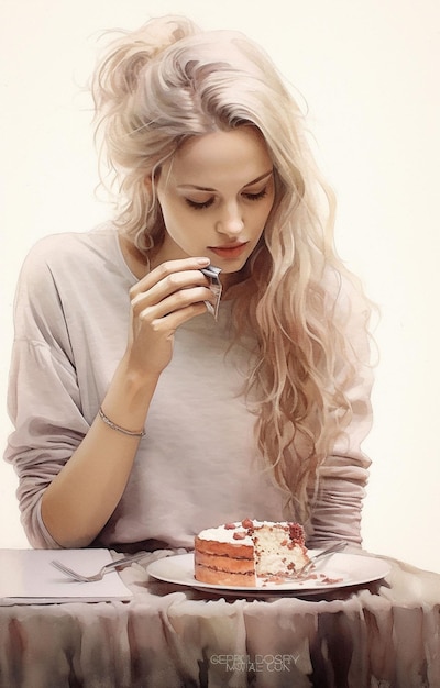 Photo a woman eating food