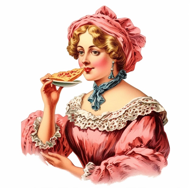 Foto una donna che mangia cibo
