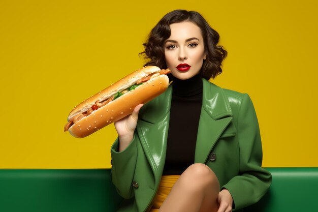 woman eating a sandwich