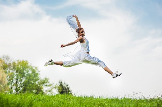 Woman engaged in fitness