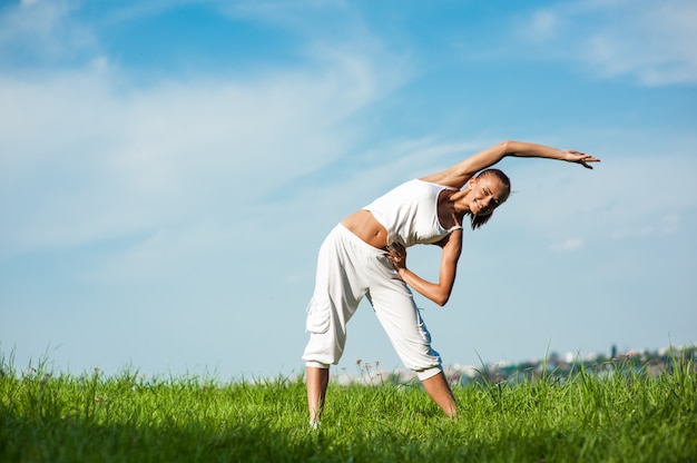 Woman engaged in fitness