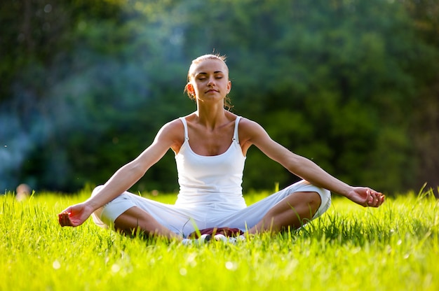 Woman engaged in fitness